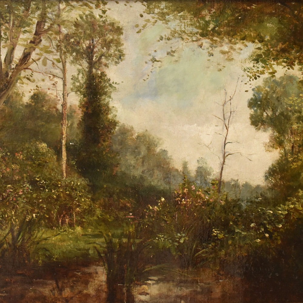 QP791 4a paesaggio piccolo stagno Ponson Raphael